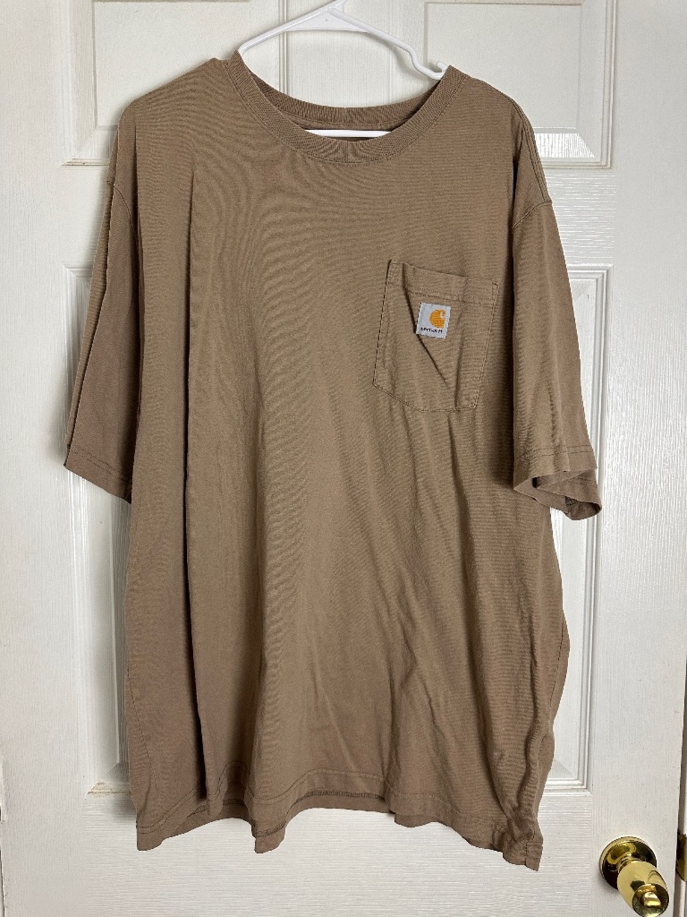 Carhartt Workwear Brown 100% Cotton Loose Fit Short Sleeve Tee Men Size XL